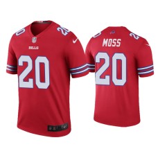 Buffalo Bills #20 Color Rush Legend Zack Moss Red Jersey