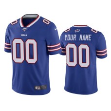 Buffalo Bills #00 100th Season Custom Royal Vapor Limited Jersey