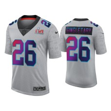 Buffalo Bills #26 Devin Singletary Gray Super Bowl LVI Limited Jersey