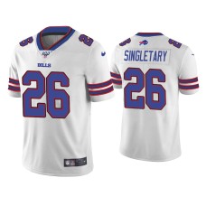 Buffalo Bills #26 Devin Singletary 100th Season White Vapor Limited Jersey