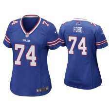 Women's Buffalo Bills #74 Cody Ford Royal Game Jersey