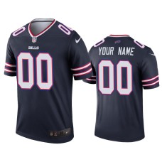 Buffalo Bills #00 Custom Navy Inverted Legend Jersey