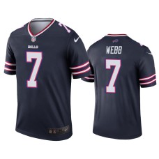 Buffalo Bills #7 Davis Webb Navy Inverted Legend Jersey