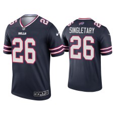 Buffalo Bills #26 Devin Singletary Navy Inverted Legend Jersey