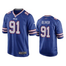 Buffalo Bills #91 Ed Oliver Royal NFL Draft Game Jersey