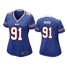 Buffalo Bills #91 Ed Oliver Royal NFL Draft Game Jersey