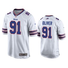 Buffalo Bills #91 Ed Oliver White NFL Draft Game Jersey