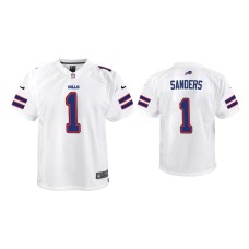 Buffalo Bills #1 Youth Emmanuel Sanders White Game Jersey