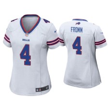 Women's Buffalo Bills #4 Jake Fromm White Game Jersey