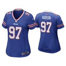 Women's Buffalo Bills #97 Mario Addison Royal Game Jersey