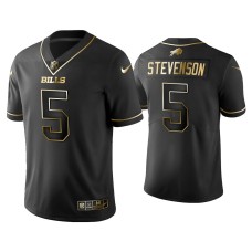 Buffalo Bills #5 Golden Edition Vapor LimitedMarquez Stevenson Black Jersey