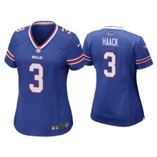 Women's Buffalo Bills #3 Matt Haack Royal Game Jersey