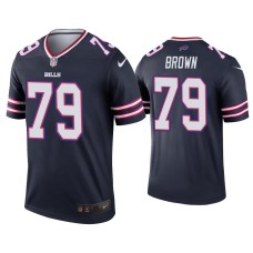 Buffalo Bills #79 Spencer Brown Navy Inverted Legend Jersey