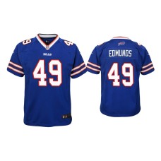 Buffalo Bills #49 Youth Tremaine Edmunds Royal Game Jersey