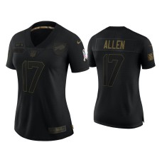 Women's Buffalo Bills #17 Josh Allen Black 2020 Salute To Service Limited Jersey