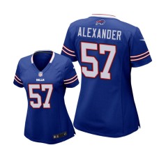 Women's Buffalo Bills #57 Royal Lorenzo Alexander Game Jersey