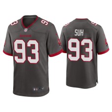 Men's Tampa Bay Buccaneers #93 2020 Ndamukong Suh Pewter Game Jersey