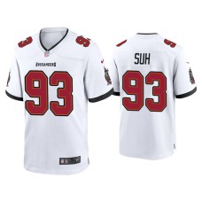 Men's Tampa Bay Buccaneers #93 2020 Ndamukong Suh White Game Jersey