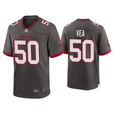 Men's Tampa Bay Buccaneers #50 2020 Vita Vea Pewter Game Jersey