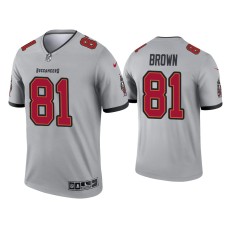 Men's Tampa Bay Buccaneers #81 Antonio Brown Gray Inverted Legend Jersey