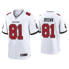 Men's Tampa Bay Buccaneers #81 Antonio Brown White Game Jersey