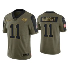 Men's Tampa Bay Buccaneers #11 Blaine Gabbert Olive 2021 Salute To Service Limited Jersey