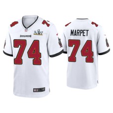 Men's Tampa Bay Buccaneers #74 Ali Marpet Super Bowl LV White Game Jersey