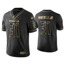 Men's Tampa Bay Buccaneers #31 Golden Edition Vapor Limited Antoine Winfield Jr. Black Jersey