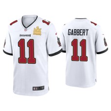 Men's Tampa Bay Buccaneers #11 Blaine Gabbert Super Bowl LV Champions White Game Jersey