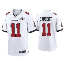 Men's Tampa Bay Buccaneers #11 Blaine Gabbert Super Bowl LV White Game Jersey