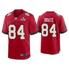 Men's Tampa Bay Buccaneers #84 Cameron Brate Super Bowl LV Red Game Jersey