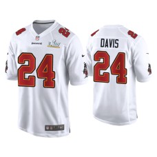 Men's Tampa Bay Buccaneers #24 Carlton Davis Super Bowl LV White Game Fashion Jersey