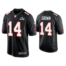 Men's Tampa Bay Buccaneers #14 Chris Godwin Super Bowl LV Black Game Fashion Jersey