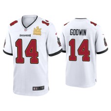 Men's Tampa Bay Buccaneers #14 Chris Godwin Super Bowl LV Champions White Game Jersey