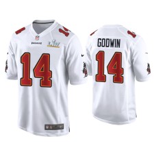 Men's Tampa Bay Buccaneers #14 Chris Godwin Super Bowl LV White Game Fashion Jersey