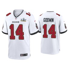 Men's Tampa Bay Buccaneers #14 Chris Godwin Super Bowl LV White Game Jersey