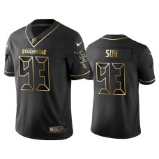 Men's Tampa Bay Buccaneers #93 2019 Golden Edition Vapor Limited Ndamukong Suh Black Jersey