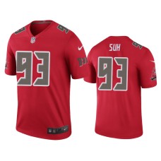 Men's Tampa Bay Buccaneers #93 Color Rush Legend Ndamukong Suh Red Jersey