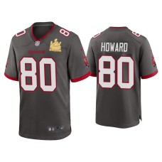 Men's Tampa Bay Buccaneers #80 O.J. Howard Super Bowl LV Champions Pewter Game Jersey