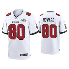 Men's Tampa Bay Buccaneers #80 O.J. Howard Super Bowl LV White Game Jersey