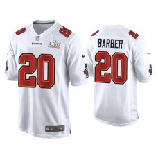 Men's Tampa Bay Buccaneers #20 Ronde Barber Super Bowl LV White Game Fashion Jersey