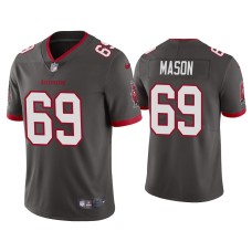 Men's Tampa Bay Buccaneers #69 Vapor Limited Shaq Mason Pewter Jersey