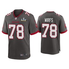 Men's Tampa Bay Buccaneers #78 Tristan Wirfs Super Bowl LV Pewter Game Jersey