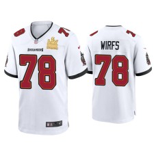 Men's Tampa Bay Buccaneers #78 Tristan Wirfs Super Bowl LV Champions White Game Jersey