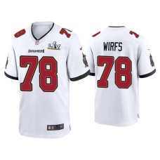 Men's Tampa Bay Buccaneers #78 Tristan Wirfs Super Bowl LV White Game Jersey