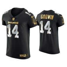 Men's Tampa Bay Buccaneers #14 Chris Godwin Black Golden Edition Elite Jersey