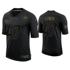 Men's Tampa Bay Buccaneers #47 John Lynch Black 2020 Salute to Service Limited Jersey