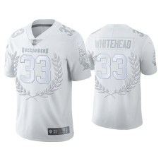 Men's Tampa Bay Buccaneers #33 Jordan Whitehead White Platinum Limited Jersey