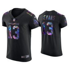 Men's Tampa Bay Buccaneers #13 Mike Evans Black Golden Edition Holographic Jersey