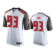 Men's Tampa Bay Buccaneers #93 Ndamukong Suh White Game Jersey